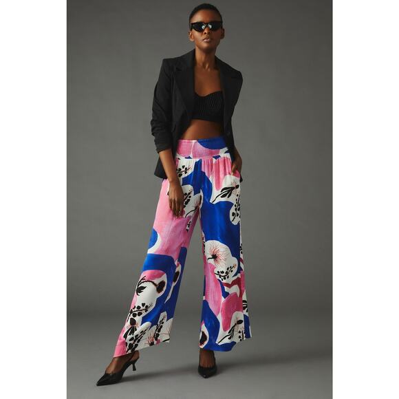 Lisa Sander for Anthropologie Wide-Leg Pull On Pants Multicolor Size M - Picture 3 of 12